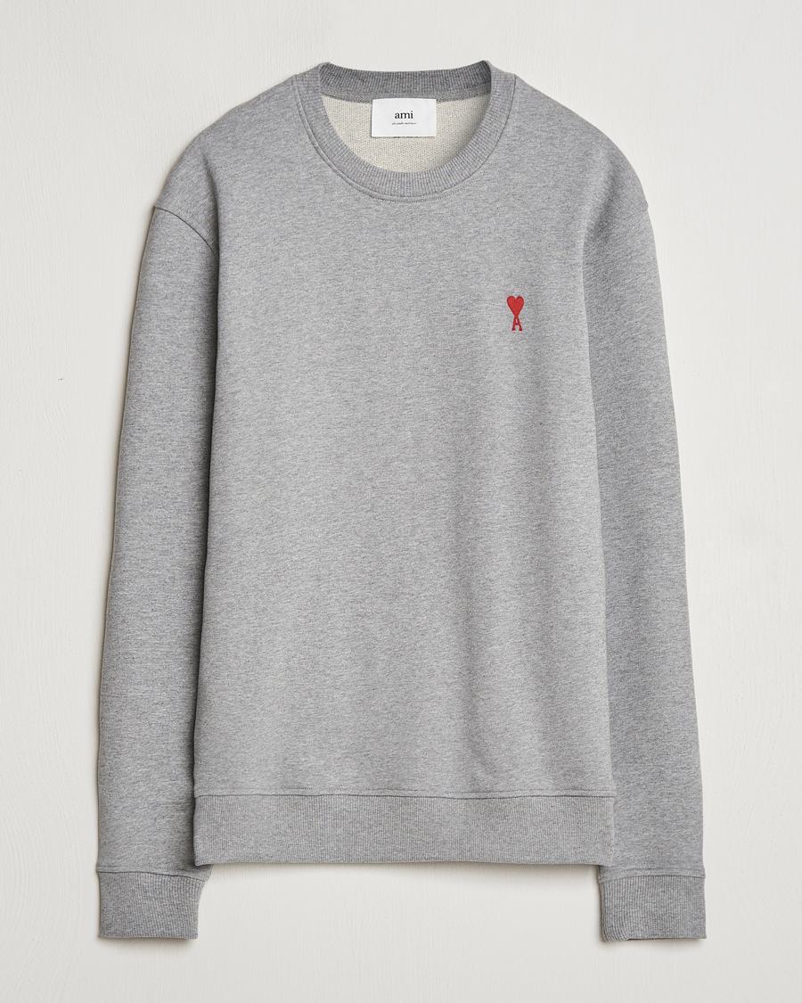 Herr | Tröjor | AMI | Heart Logo Sweatshirt Heather Grey