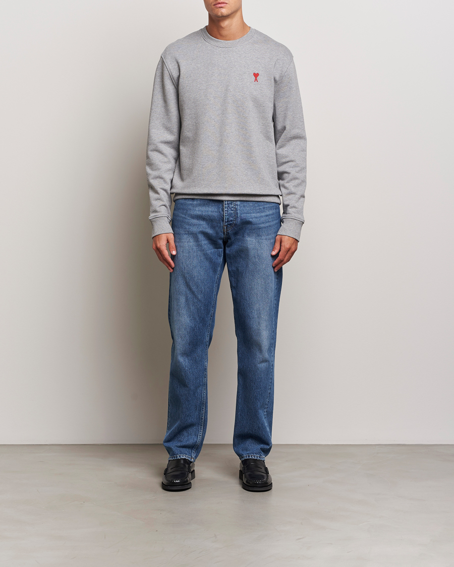 Herr | Tröjor | AMI | Heart Logo Sweatshirt Heather Grey