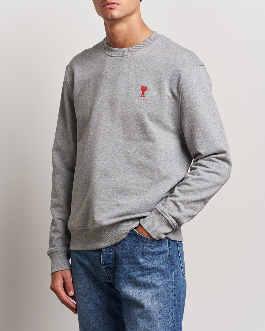 Herr | Tröjor | AMI | Heart Logo Sweatshirt Heather Grey