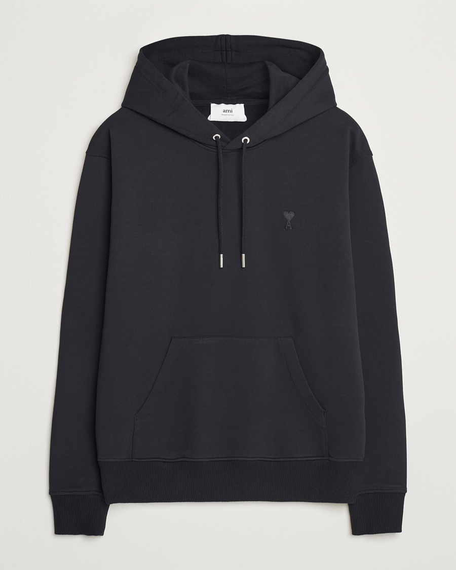 Herr | Tröjor | AMI | Tonal Heart Logo Hoodie Black