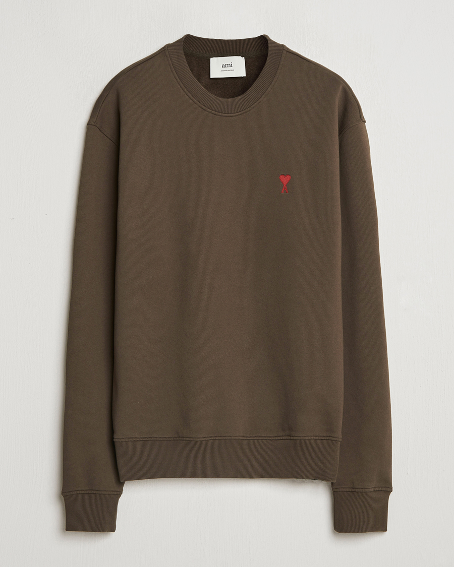 Herr | Tröjor | AMI | Heart Logo Sweatshirt Dark Coffee