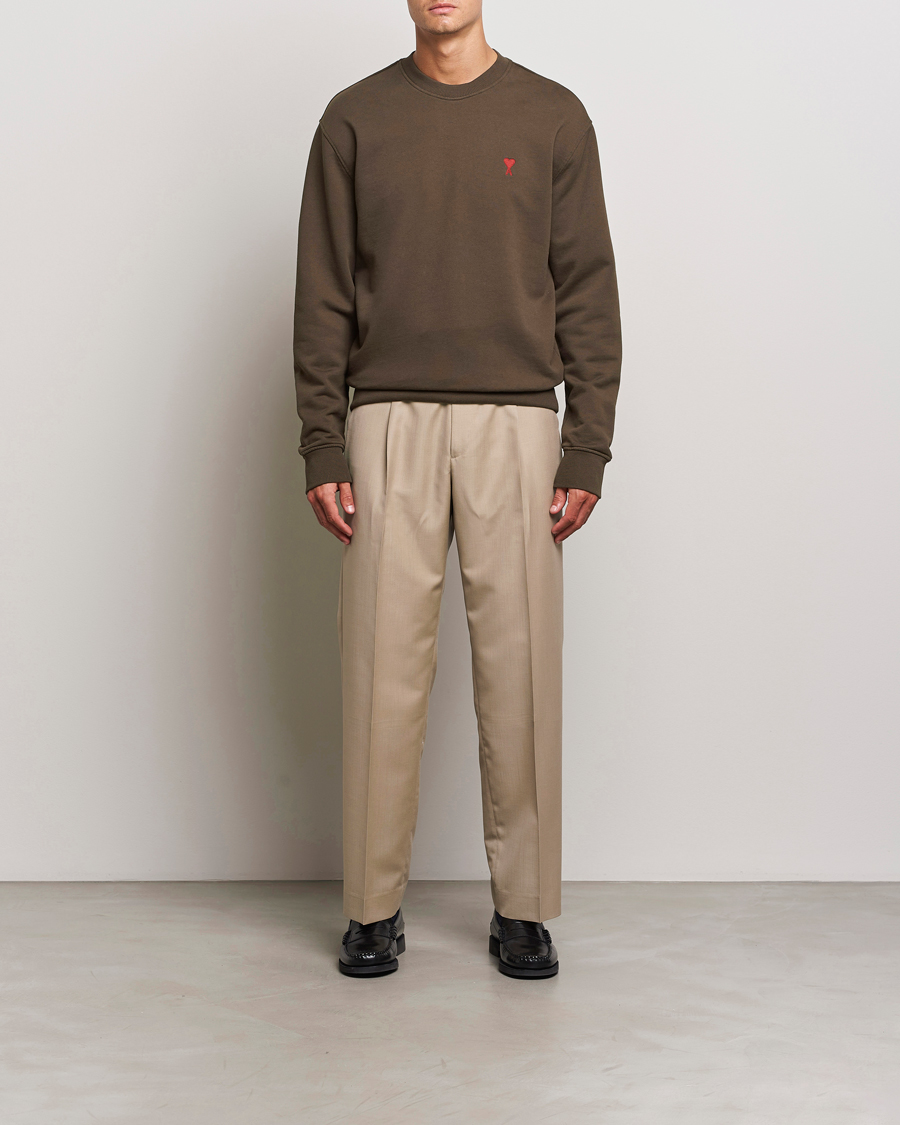 Herr | Tröjor | AMI | Heart Logo Sweatshirt Dark Coffee