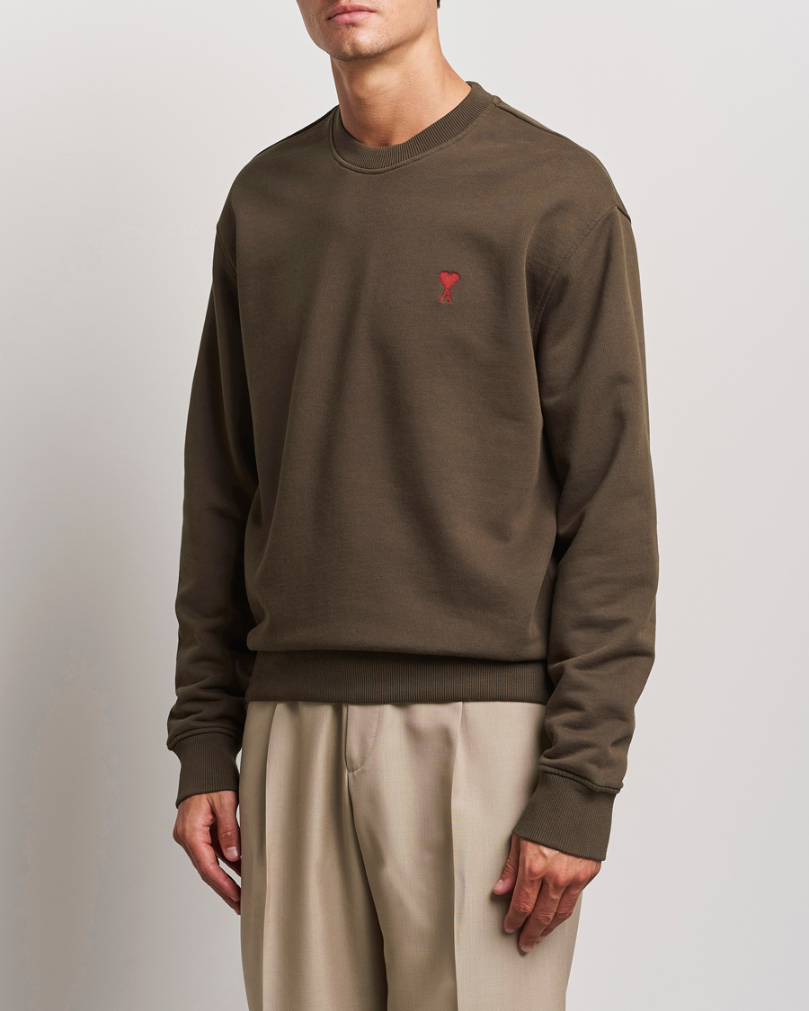 Herr | Tröjor | AMI | Heart Logo Sweatshirt Dark Coffee