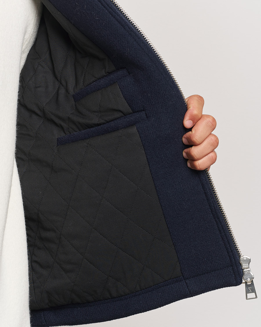 Herr | Jackor | AMI | Wool Shearling Bomber Jacket Navy
