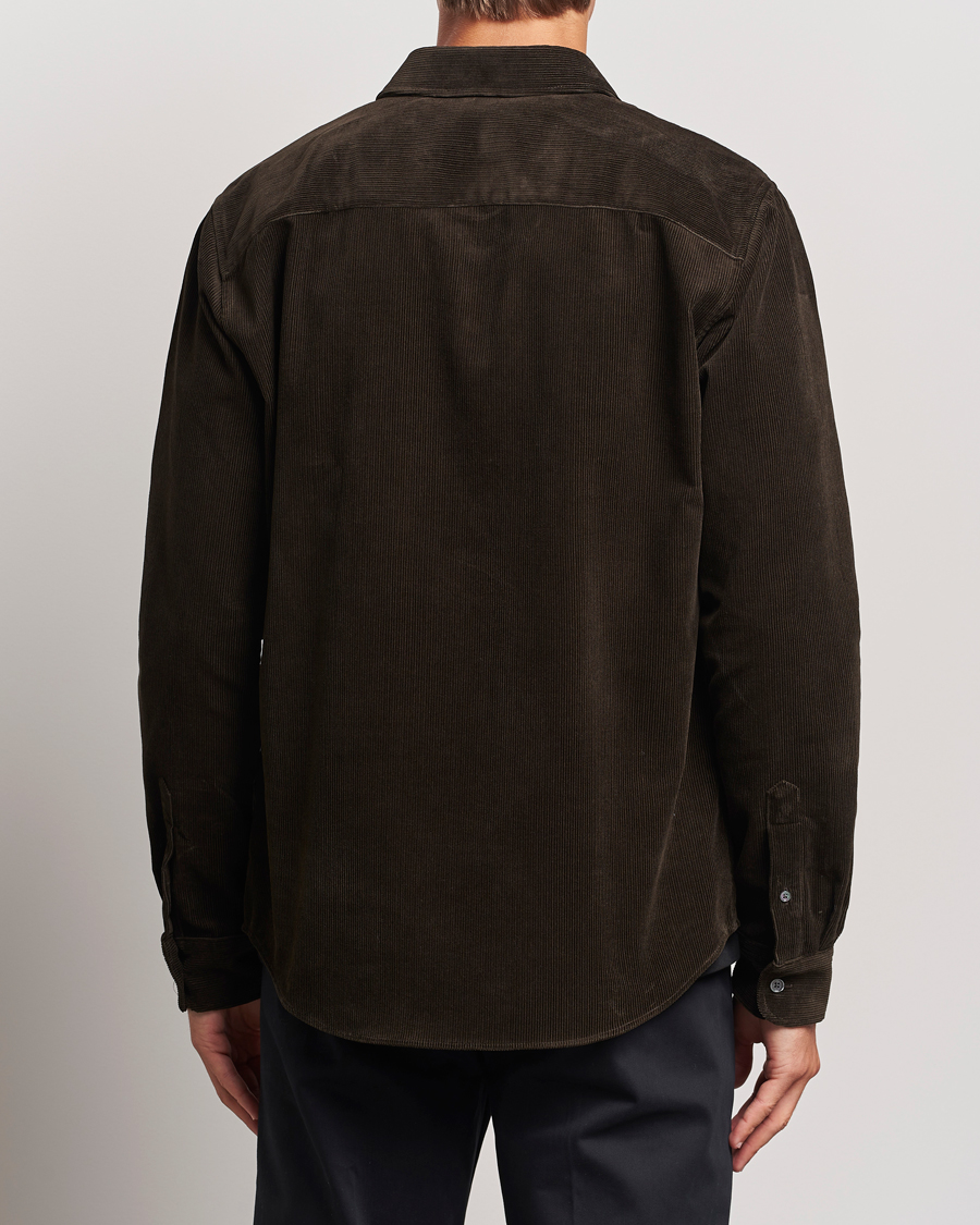 Herr | Skjortor | AMI | Classic Fit Corduroy Shirt Dark Coffee