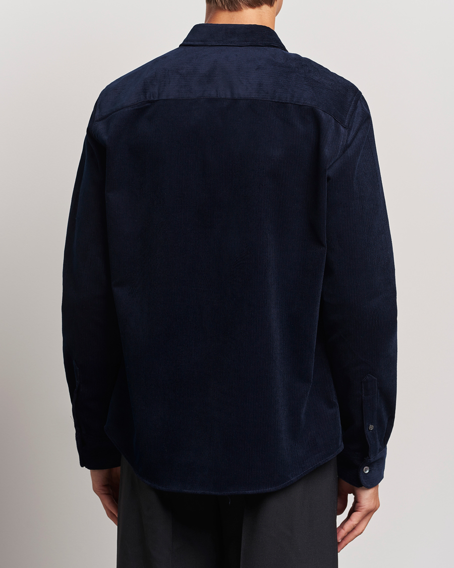 Herr | Skjortor | AMI | Classic Fit Corduroy Shirt Navy