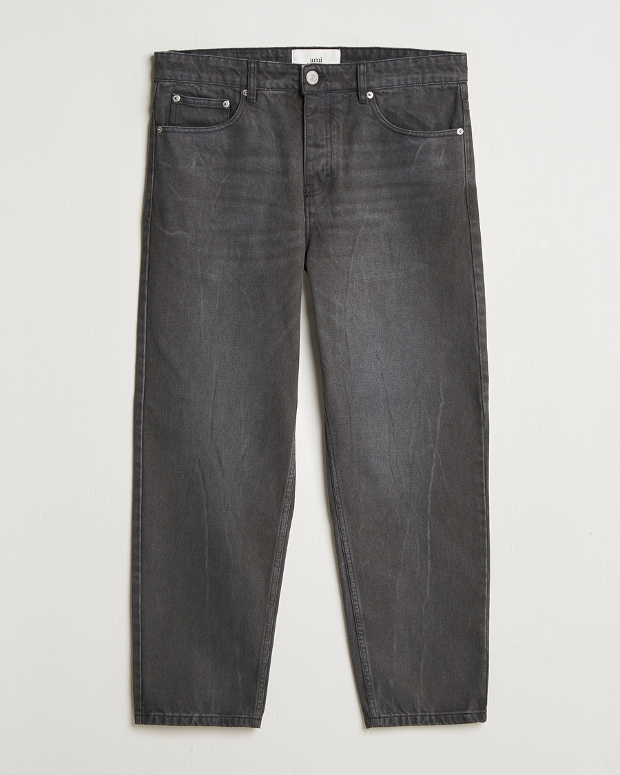 Herr | Jeans | AMI | Tapered Fit Jeans Washed Black