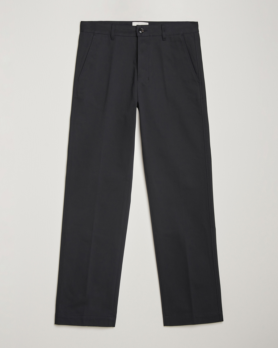 Herr | Byxor | AMI | Straight Fit Chino Trousers Black