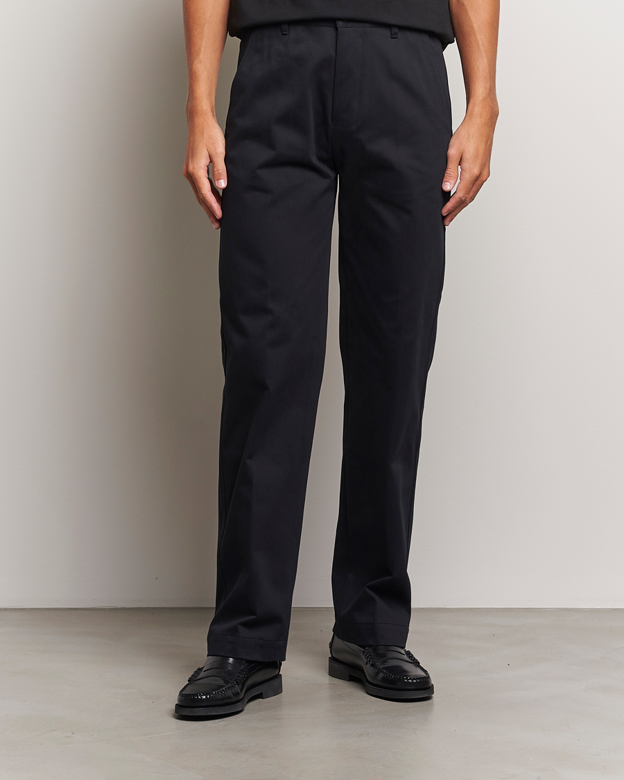 Herr | Byxor | AMI | Straight Fit Chino Trousers Black
