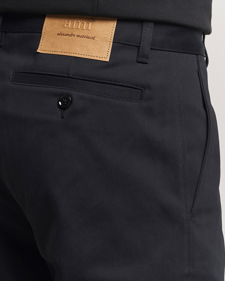 Herr | Byxor | AMI | Straight Fit Chino Trousers Black
