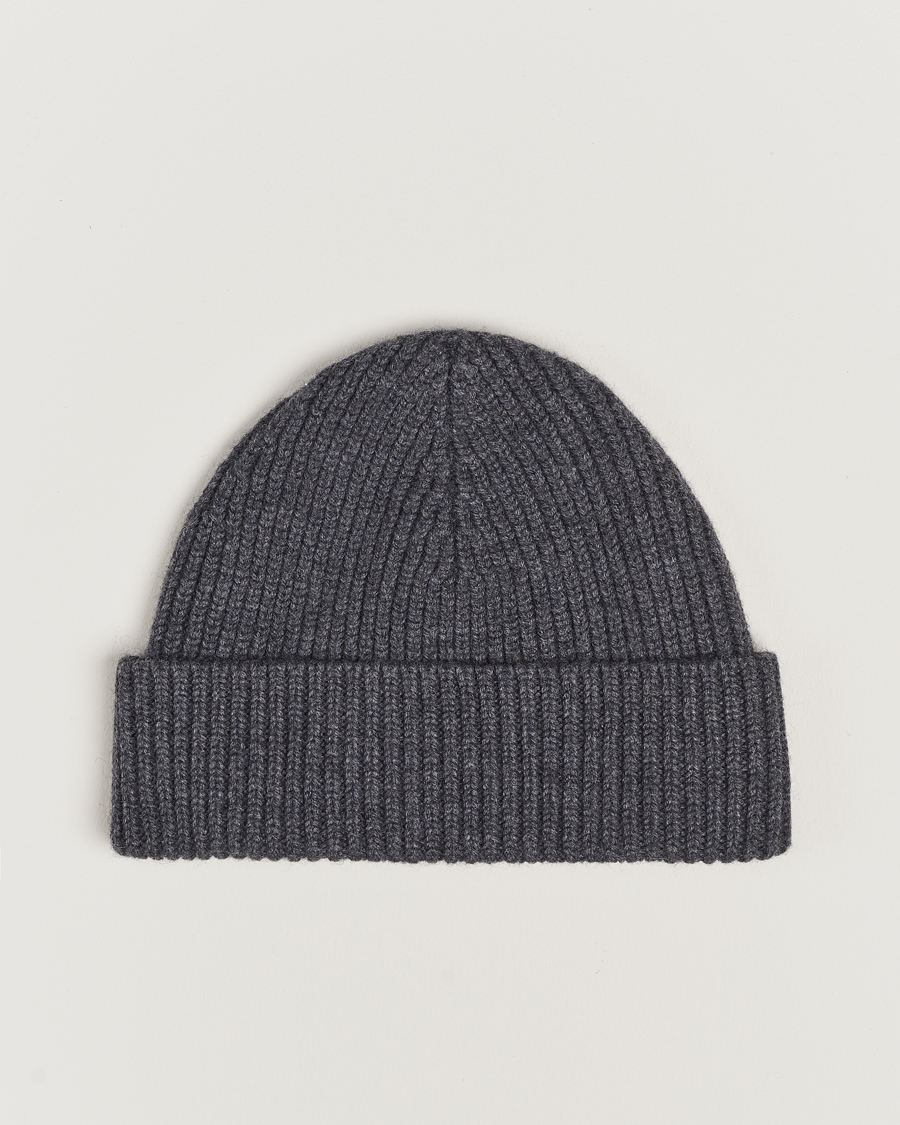 Herr | AMI Heart Logo Beanie Heather Grey | AMI | Heart Logo Beanie Heather Grey