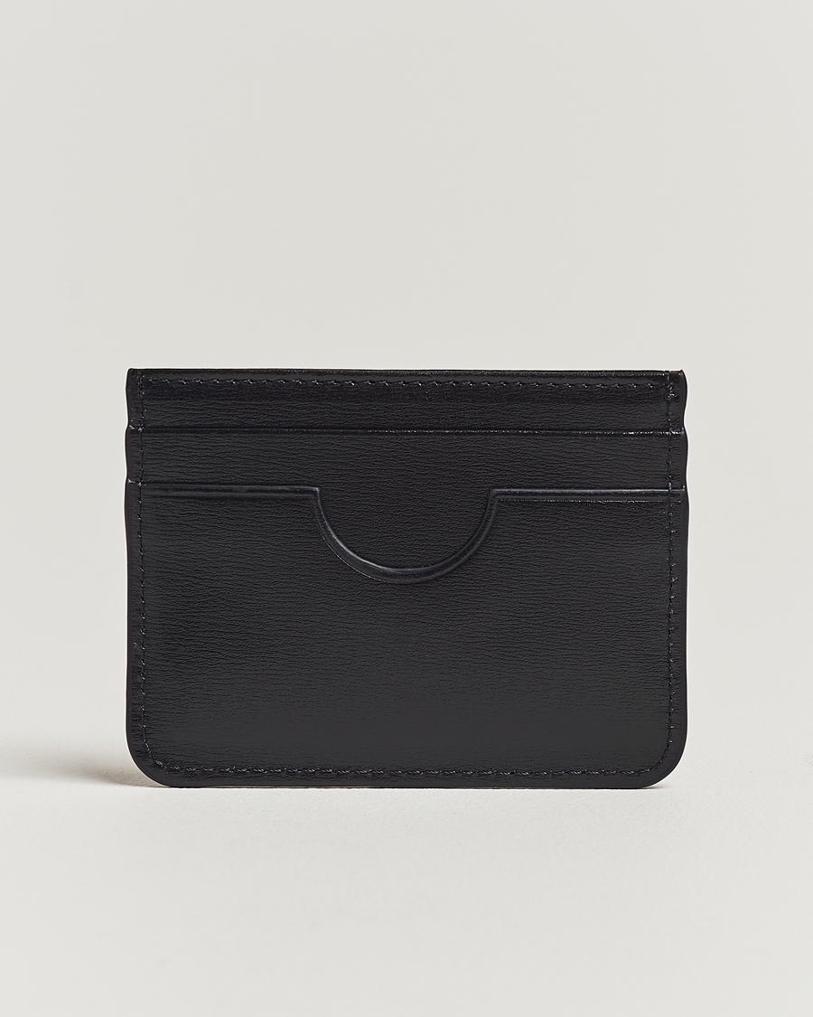 Herr | AMI Tonal Logo Leather Cardholder Black | AMI | Tonal Logo Leather Cardholder Black