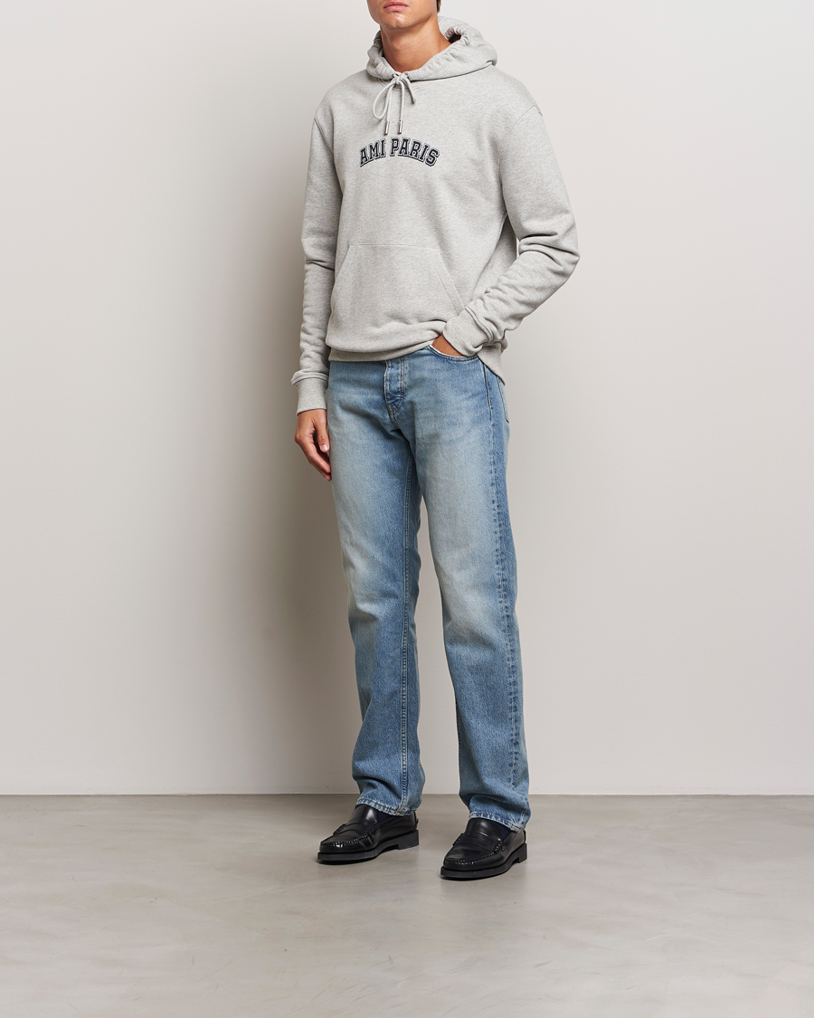 Herr | Tröjor | AMI | Paris Logo Hoodie Heather Ash Grey