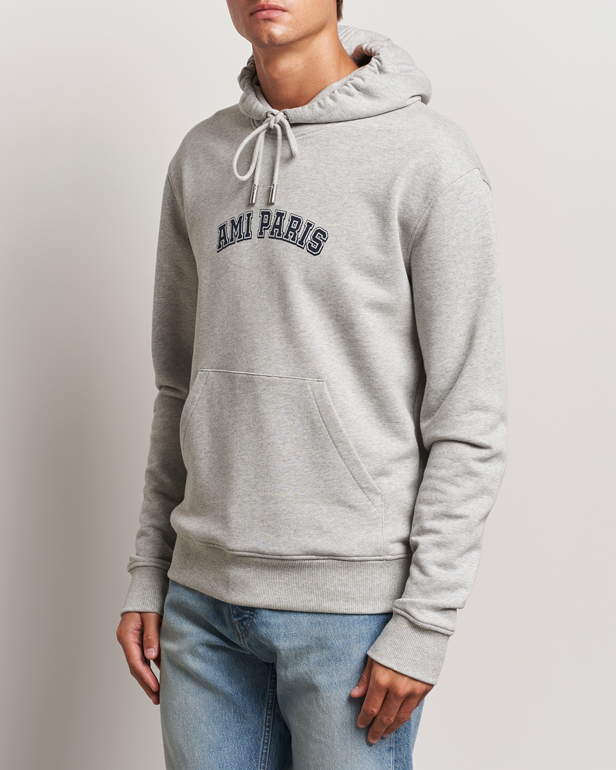 Herr | Tröjor | AMI | Paris Logo Hoodie Heather Ash Grey