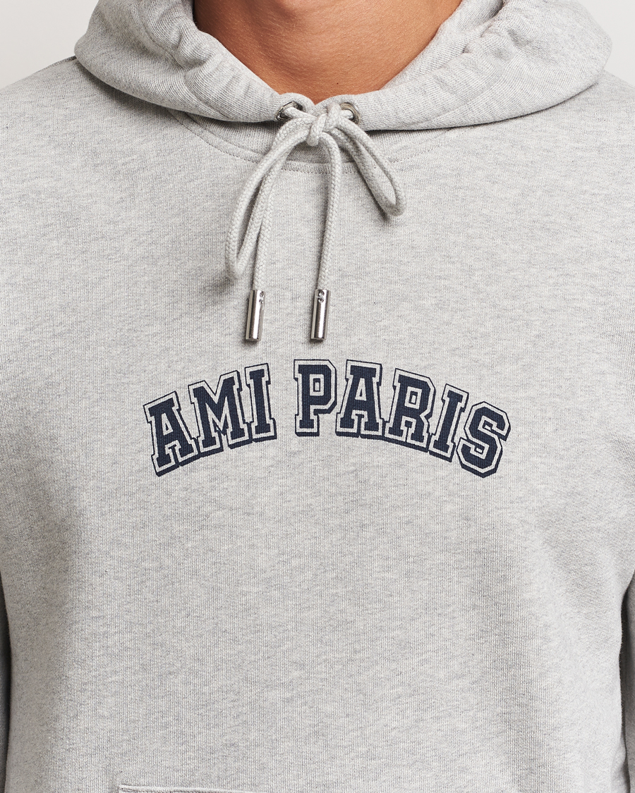 Herr | Tröjor | AMI | Paris Logo Hoodie Heather Ash Grey
