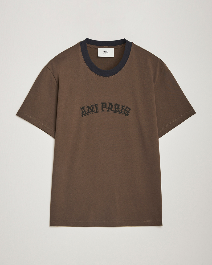 Herr | T-Shirts | AMI | Paris Logo T-Shirt Dark Coffee