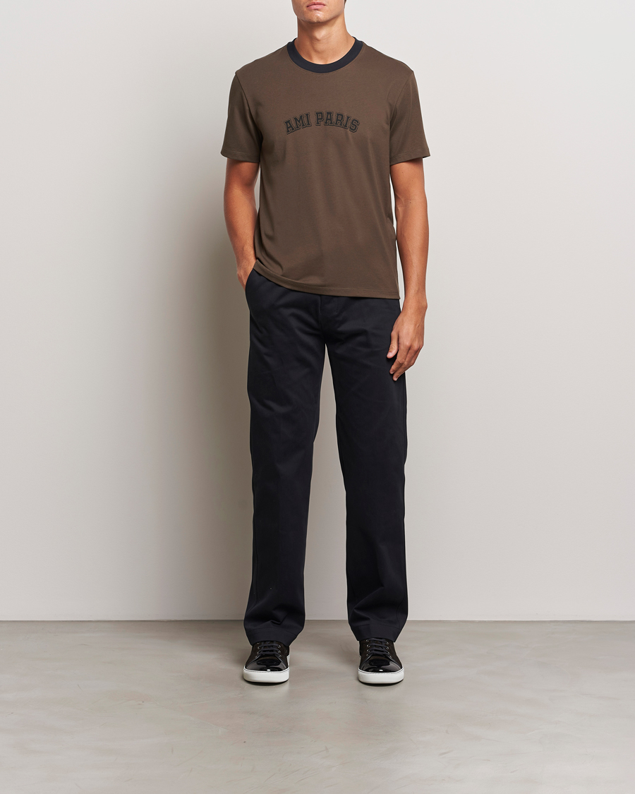 Herr | T-Shirts | AMI | Paris Logo T-Shirt Dark Coffee