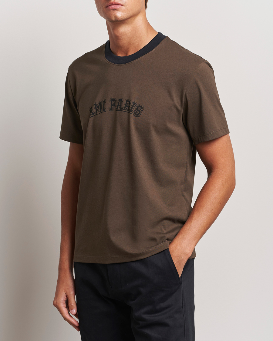 Herr | T-Shirts | AMI | Paris Logo T-Shirt Dark Coffee
