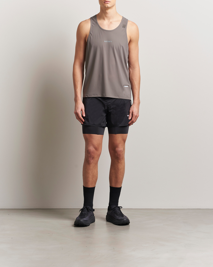 Herr | Shorts | Satisfy | TechSilk 8 Inch Shorts Black