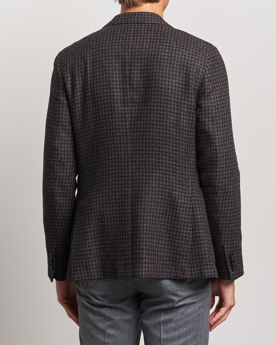 Herr | Kavajer | Zegna | Unconstructed Wool/Cashmere Blazer Brown Check