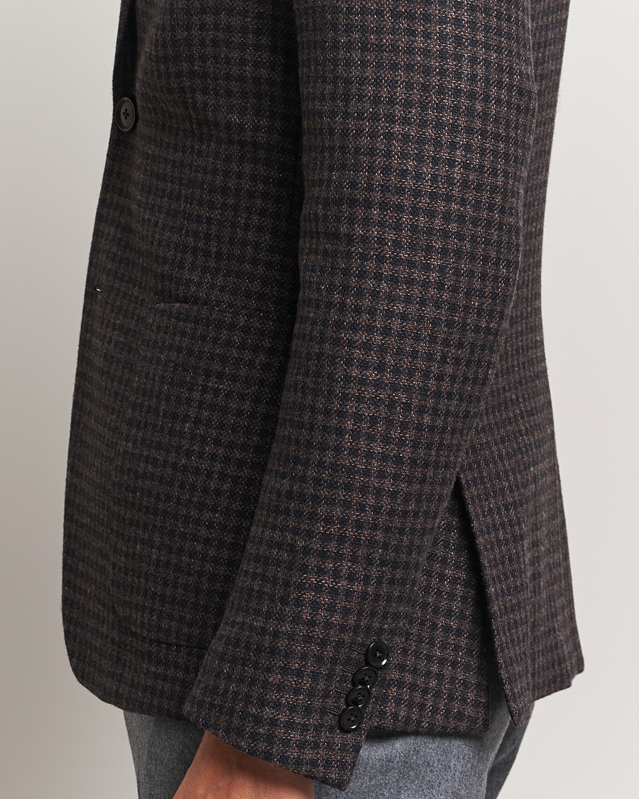 Herr | Kavajer | Zegna | Unconstructed Wool/Cashmere Blazer Brown Check