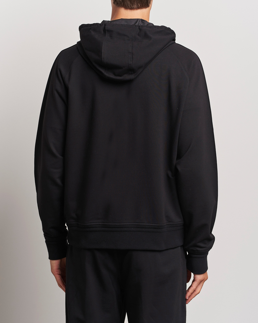 Herr | Tröjor | Zegna | Cotton Stretch Zip Hoodie Black