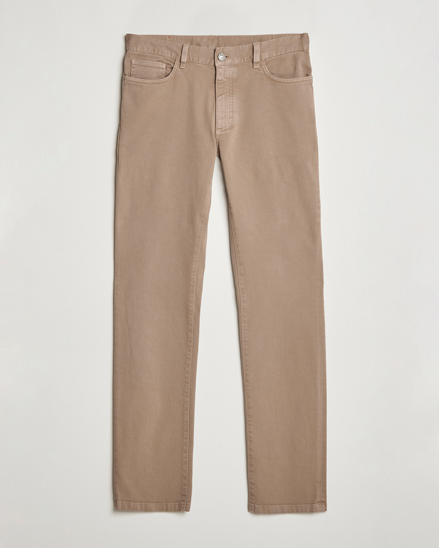 Herr | Byxor | Zegna | 5-Pocket Comfort Denim Pants Beige