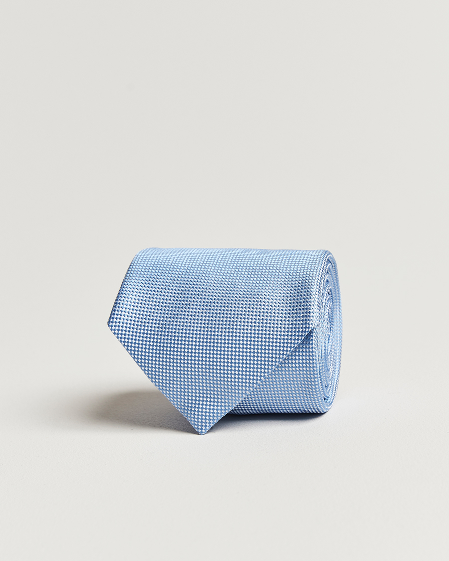 Herr | Zegna Micro Structure Silk Tie Light Blue | Zegna | Micro Structure Silk Tie Light Blue