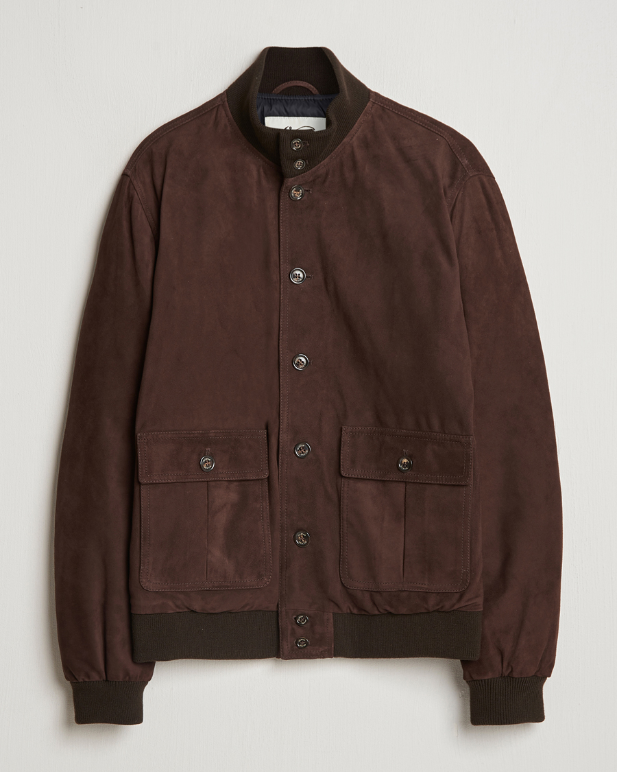 Herr | Jackor | Valstar | Goose Down Valstarino Dark Brown Suede
