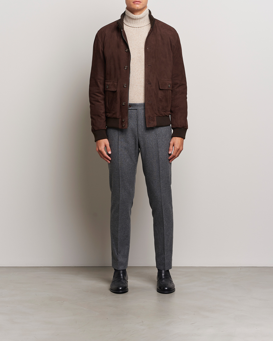 Herr | Jackor | Valstar | Goose Down Valstarino Dark Brown Suede