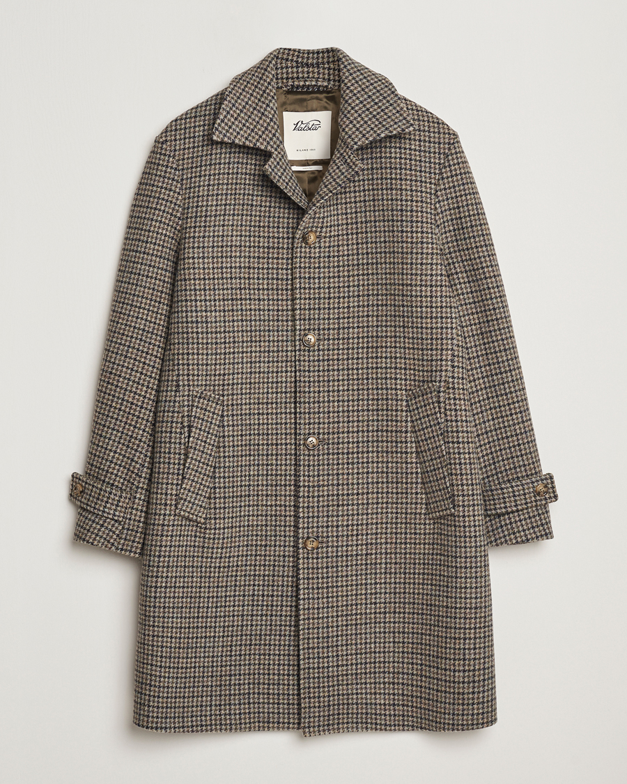 Herr | Jackor | Valstar | Marcello Wool Overcoat Grey Houndstooth