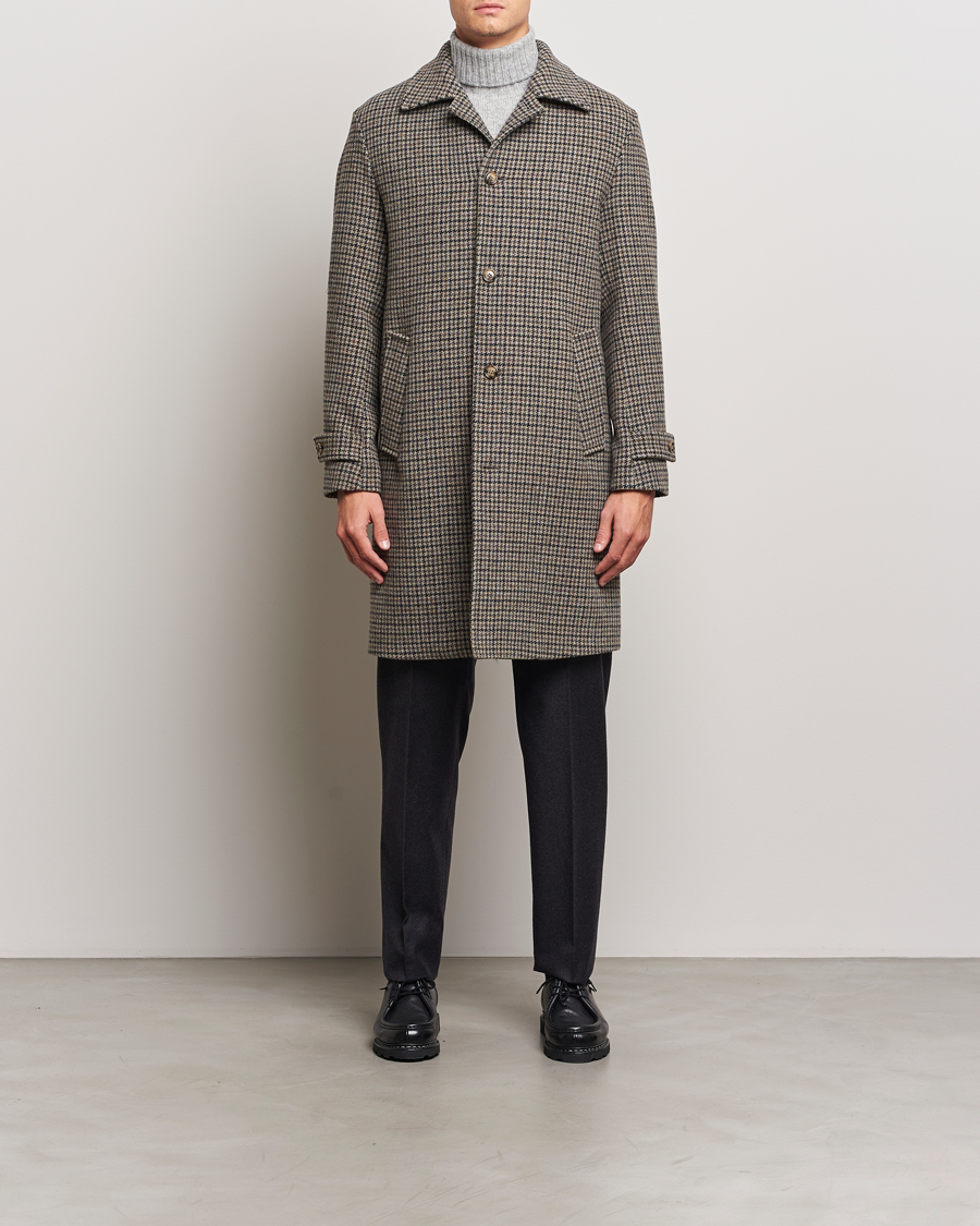 Herr | Jackor | Valstar | Marcello Wool Overcoat Grey Houndstooth