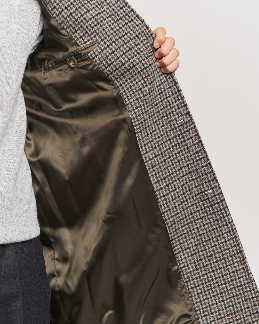 Herr | Jackor | Valstar | Marcello Wool Overcoat Grey Houndstooth