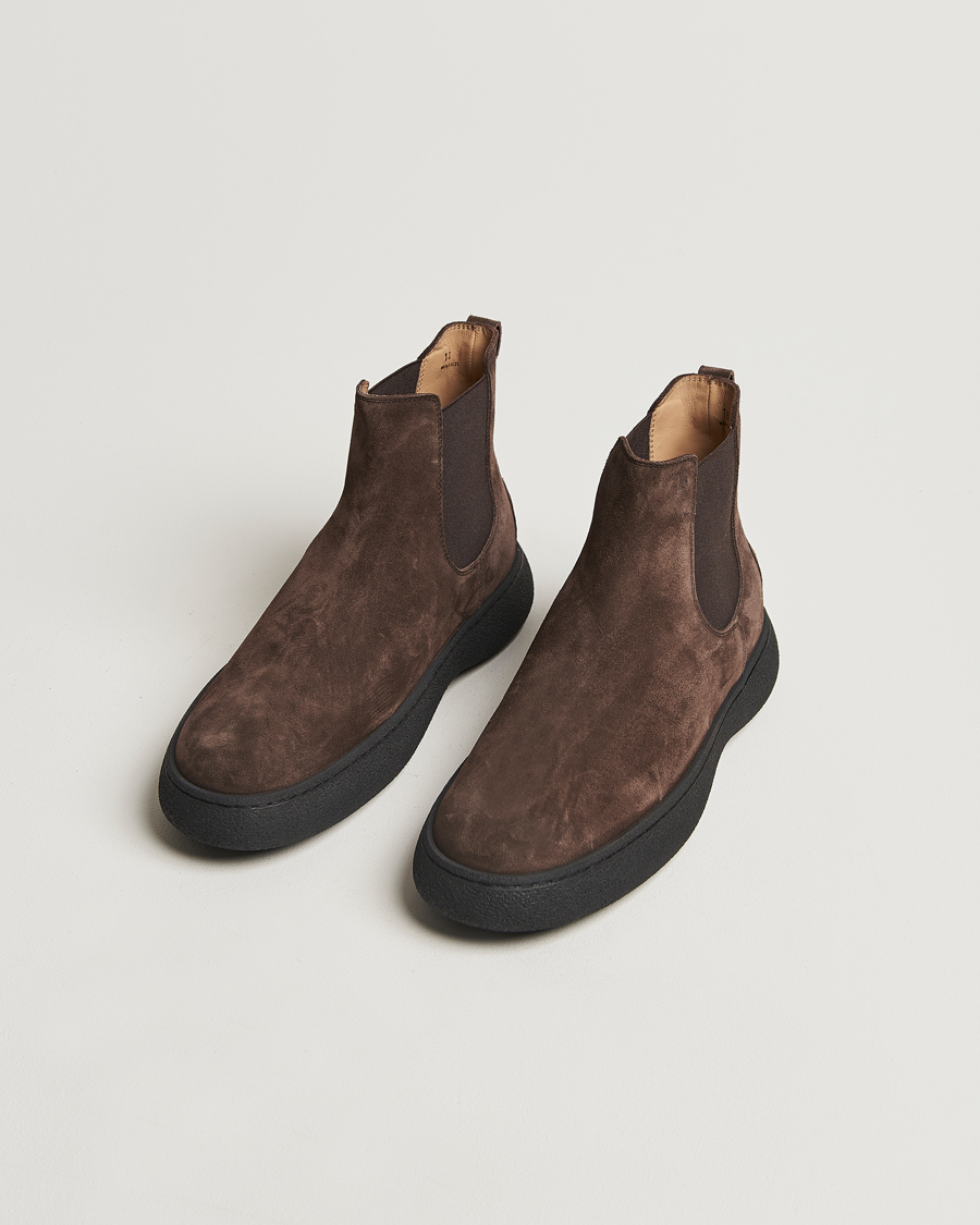 Herr | Tod's Gommino Chelsea Boots Dark Brown Suede | Tod's | Gommino Chelsea Boots Dark Brown Suede