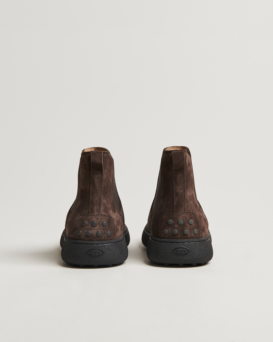Herr | Tod's Gommino Chelsea Boots Dark Brown Suede | Tod's | Gommino Chelsea Boots Dark Brown Suede