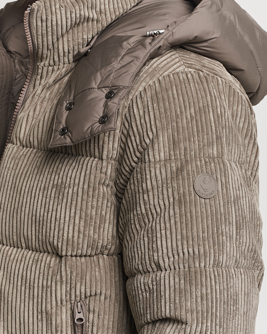 Herr | Jackor | Save The Duck | Albus Cord Padded Puffer Jacket Mud Grey
