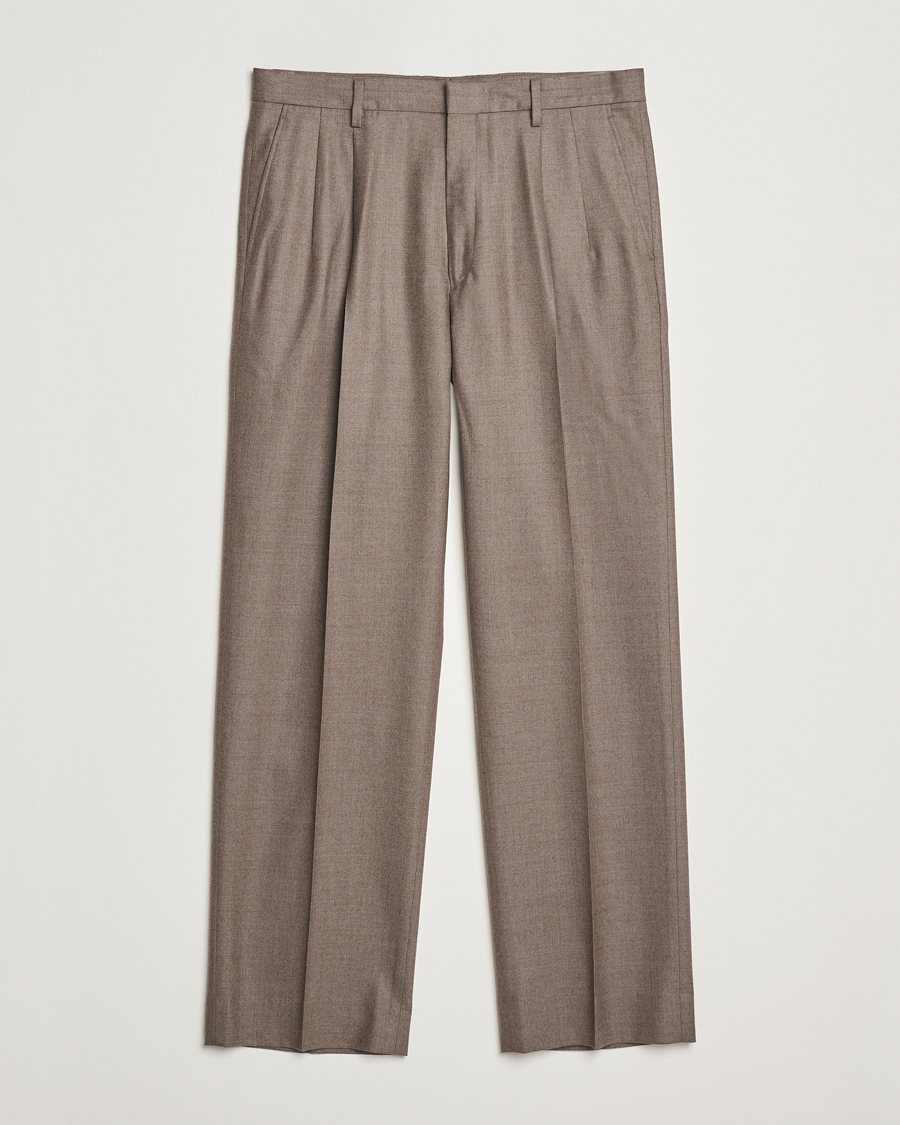 Herr | Byxor | Auralee | Superlight Wool Slacks Top Brown