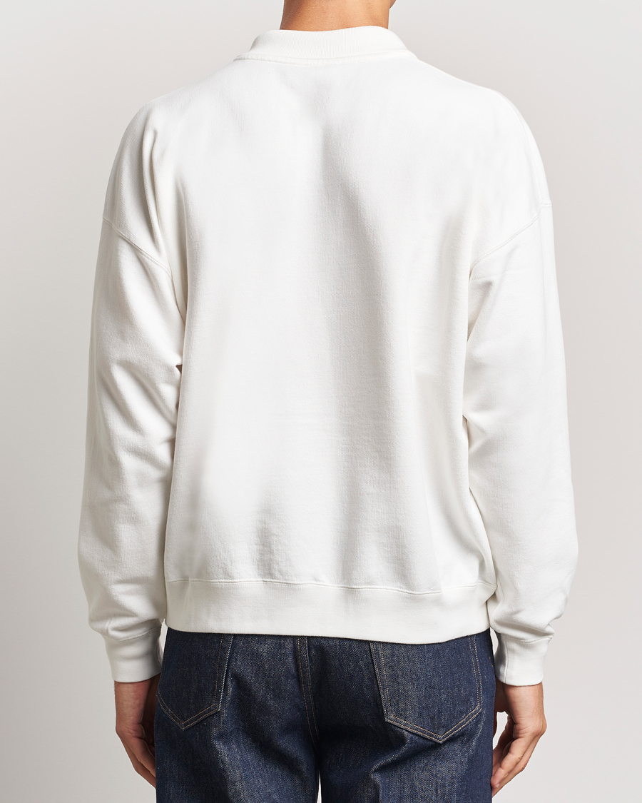Herr | Tröjor | Auralee | Pima Cotton Long Sleeve Polo White