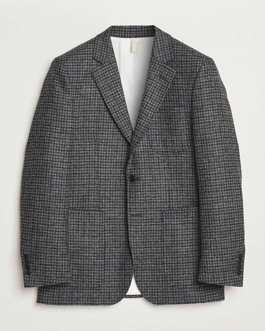 Herr | Kavajer | Sunflower | Tweed Blazer Grey Check