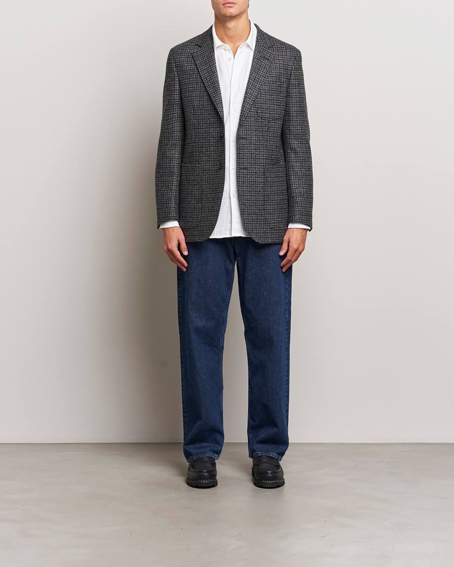 Herr | Kavajer | Sunflower | Tweed Blazer Grey Check