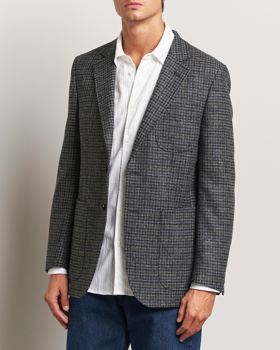 Herr | Kavajer | Sunflower | Tweed Blazer Grey Check