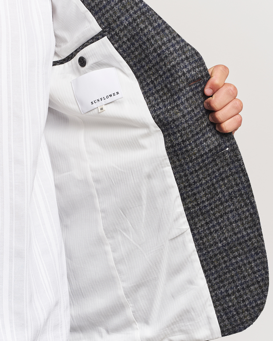 Herr | Kavajer | Sunflower | Tweed Blazer Grey Check