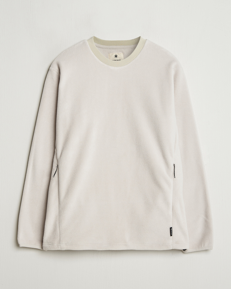 Herr | Tröjor | Snow Peak | Double Face Fleece Pullover Ivory