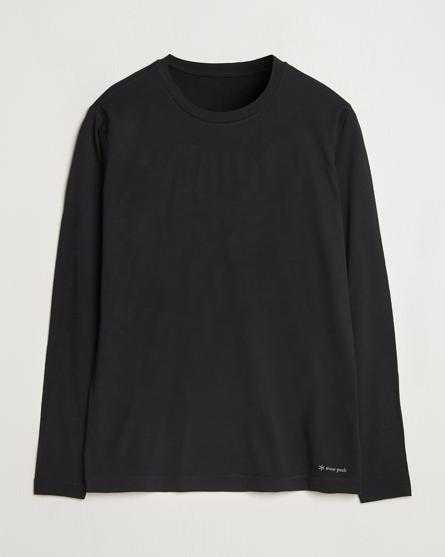 Herr | Tröjor | Snow Peak | Merino Wool Long Sleeve T-Shirt Black