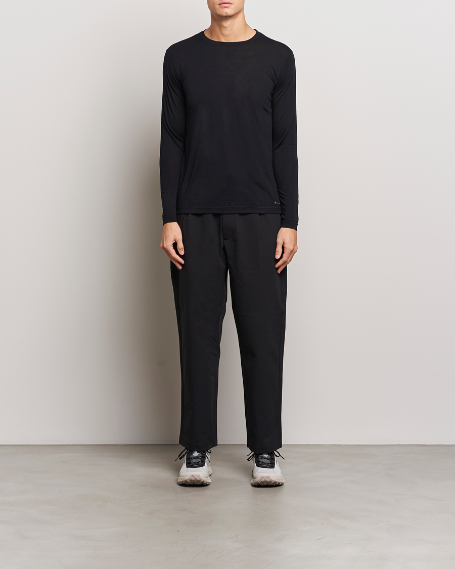 Herr | Tröjor | Snow Peak | Merino Wool Long Sleeve T-Shirt Black