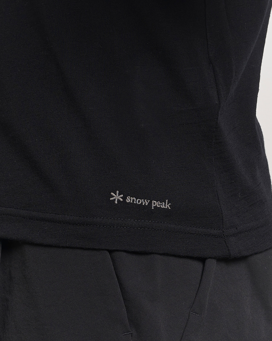 Herr | Tröjor | Snow Peak | Merino Wool Long Sleeve T-Shirt Black