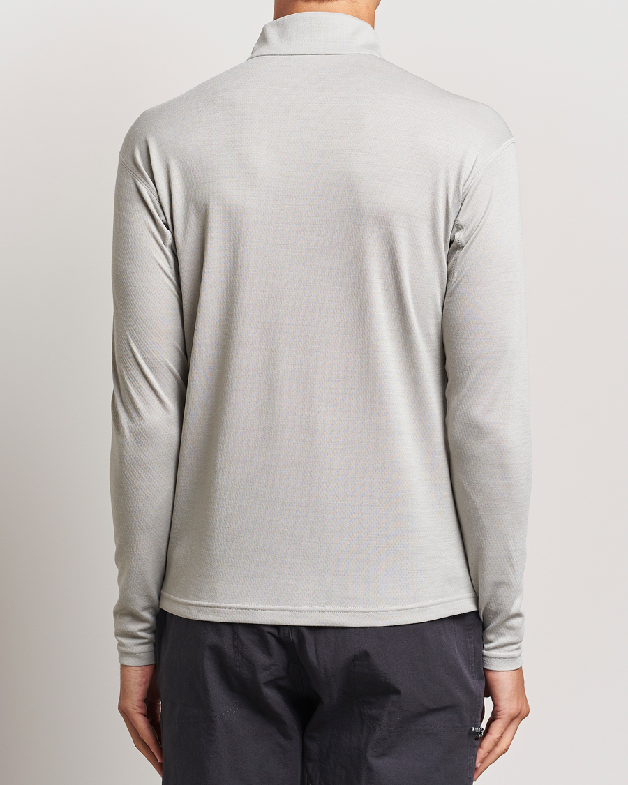 Herr | T-Shirts | Snow Peak | Wool Blend Half Zip T-Shirt Icegrey