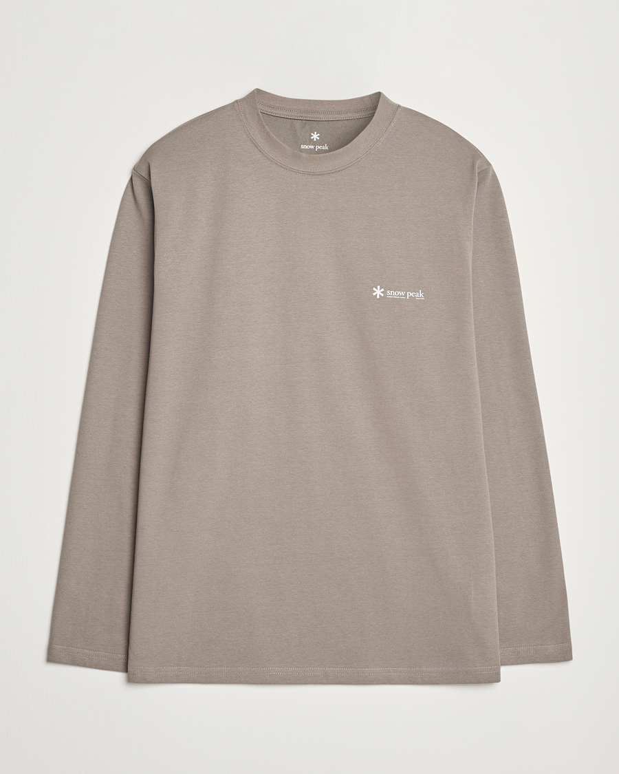 Herr | T-Shirts | Snow Peak | Onepoint Long Sleeve T-Shirt Greige