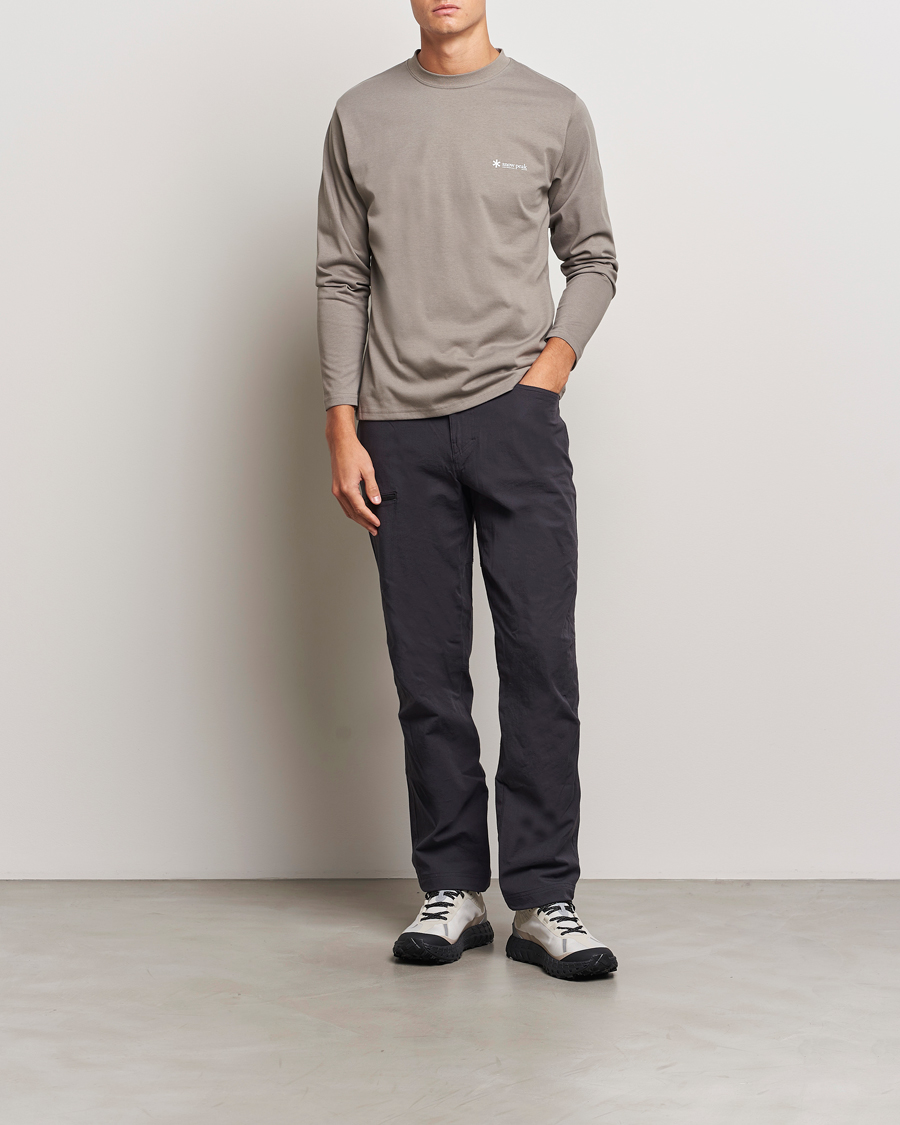 Herr | T-Shirts | Snow Peak | Onepoint Long Sleeve T-Shirt Greige