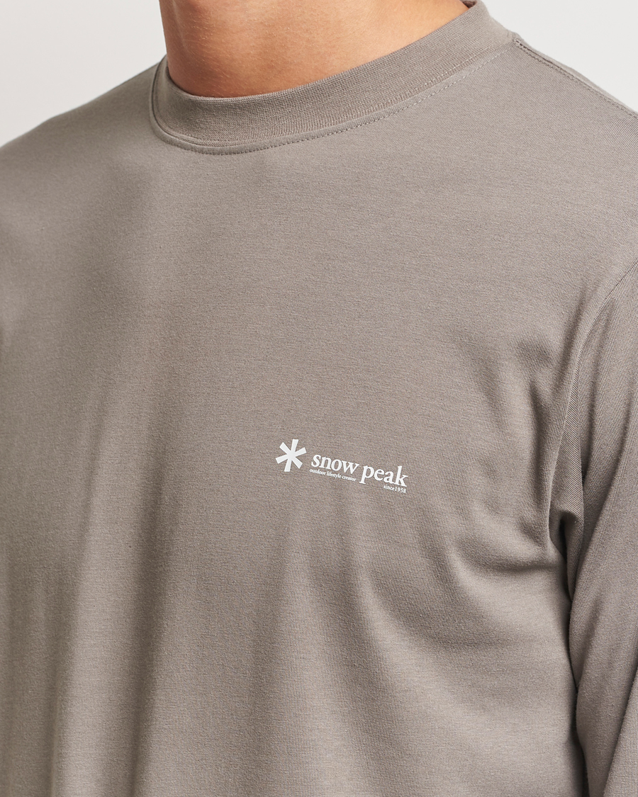 Herr | T-Shirts | Snow Peak | Onepoint Long Sleeve T-Shirt Greige